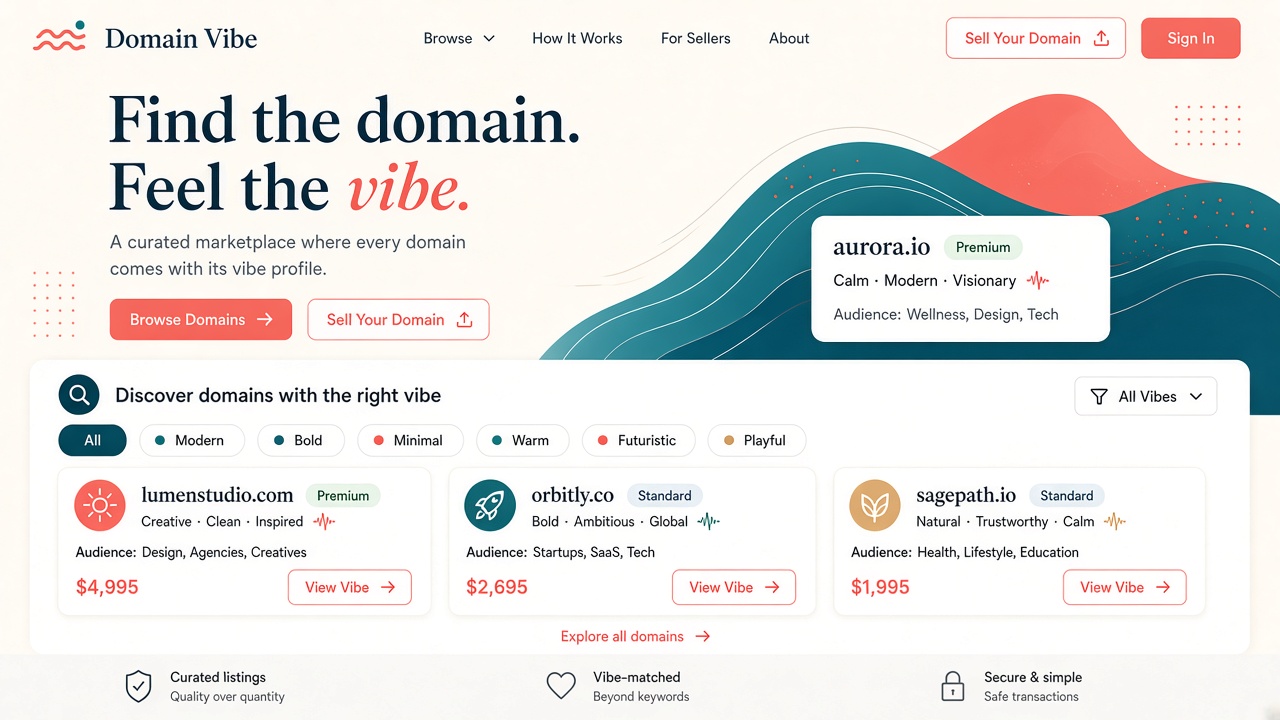 Concept design version for Domain Vibe