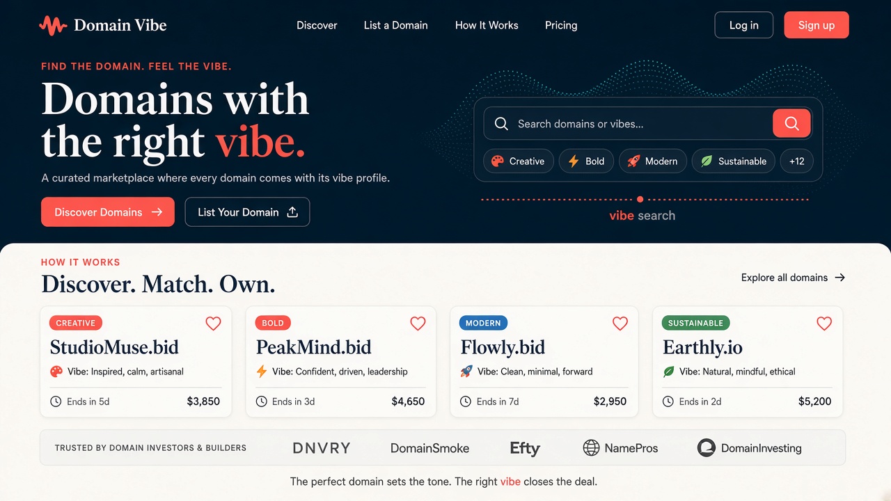 Concept design version for Domain Vibe