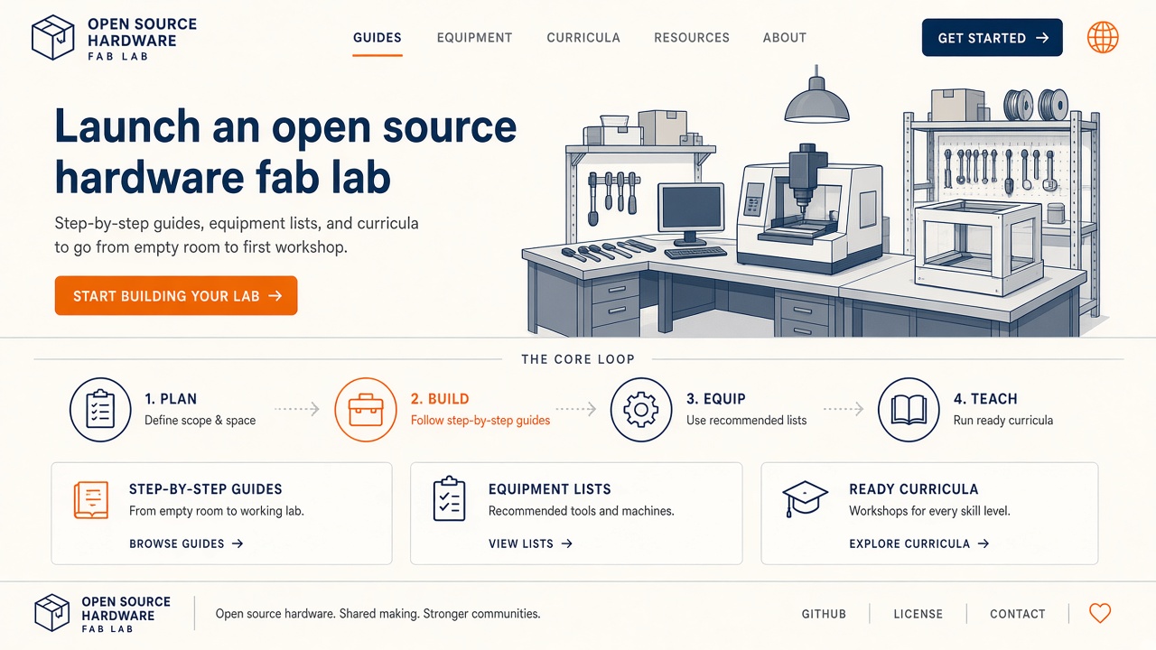Concept design version for Open Source Hardware Fab Lab