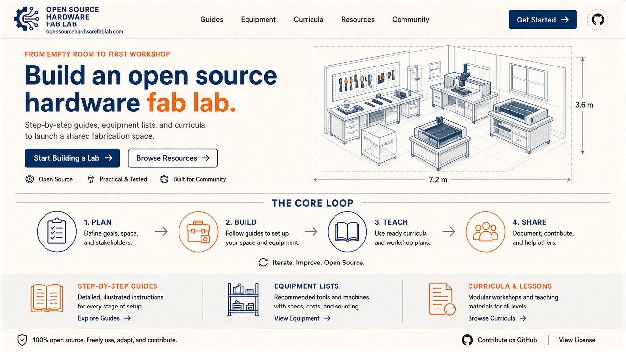 Concept design version for Open Source Hardware Fab Lab