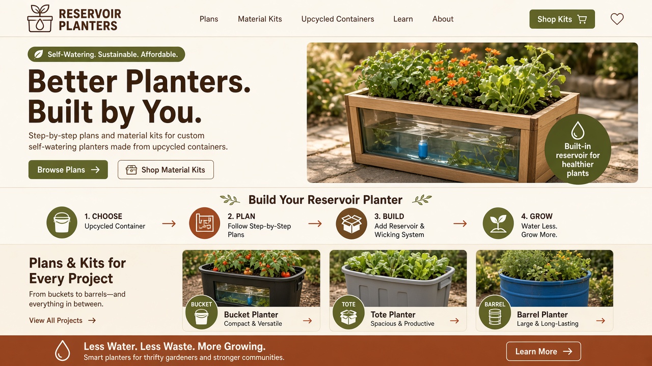 Concept design version for Reservoir Planters